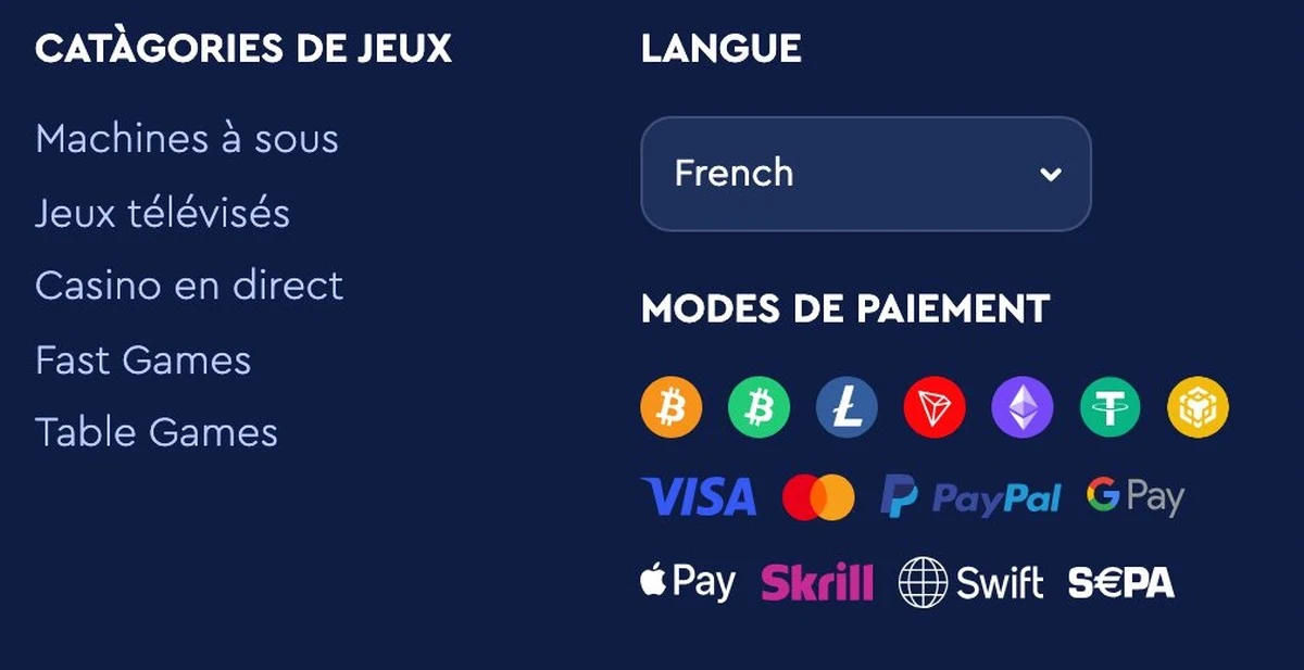 Celsius Casino : modes de paiement acceptés, des cryptomonnaies à Visa, Skrill et SEPA